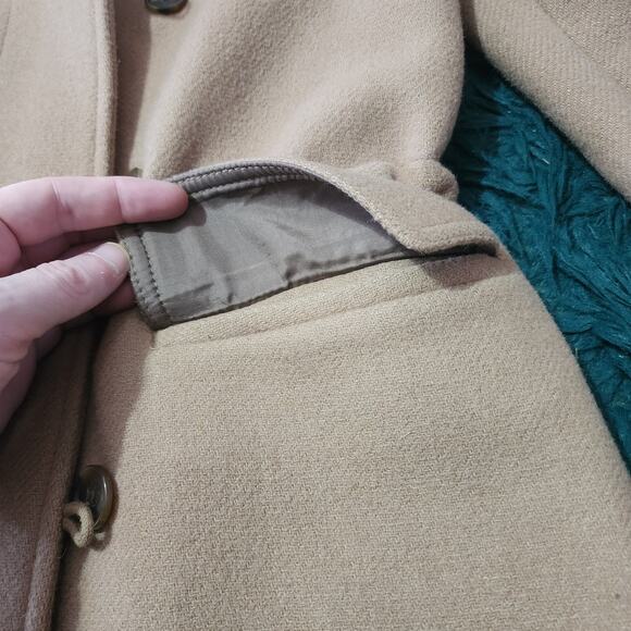 J.Crew Wool Blend Hooded Coat Sz 2 – Camel Zip/Button Jacket, Warm & Stylish - Picture 6 of 8